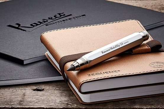 Kaweco Sketch Up Satin Chrome 5.6mm 5B Lead Pencil Solid Metal Octogonal Eight Edge Design I Mechanical Lead Pencil 10.3 cm Retractable Pencil Refillable Silver - Image 4