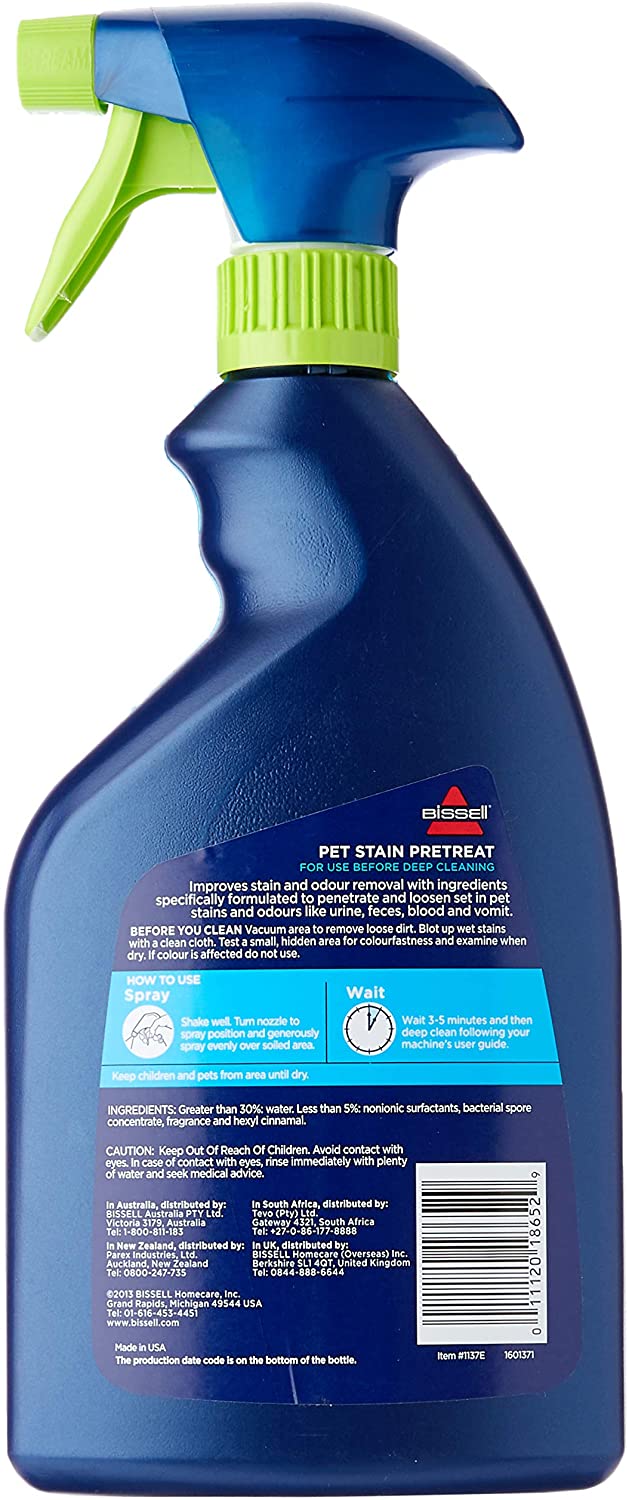 BISSELL Stain Pre-Treat Pet Spray, Stain Remover, Carpet Stain Remover Helps Removes Tough Pet Stains & Odours - Image 2