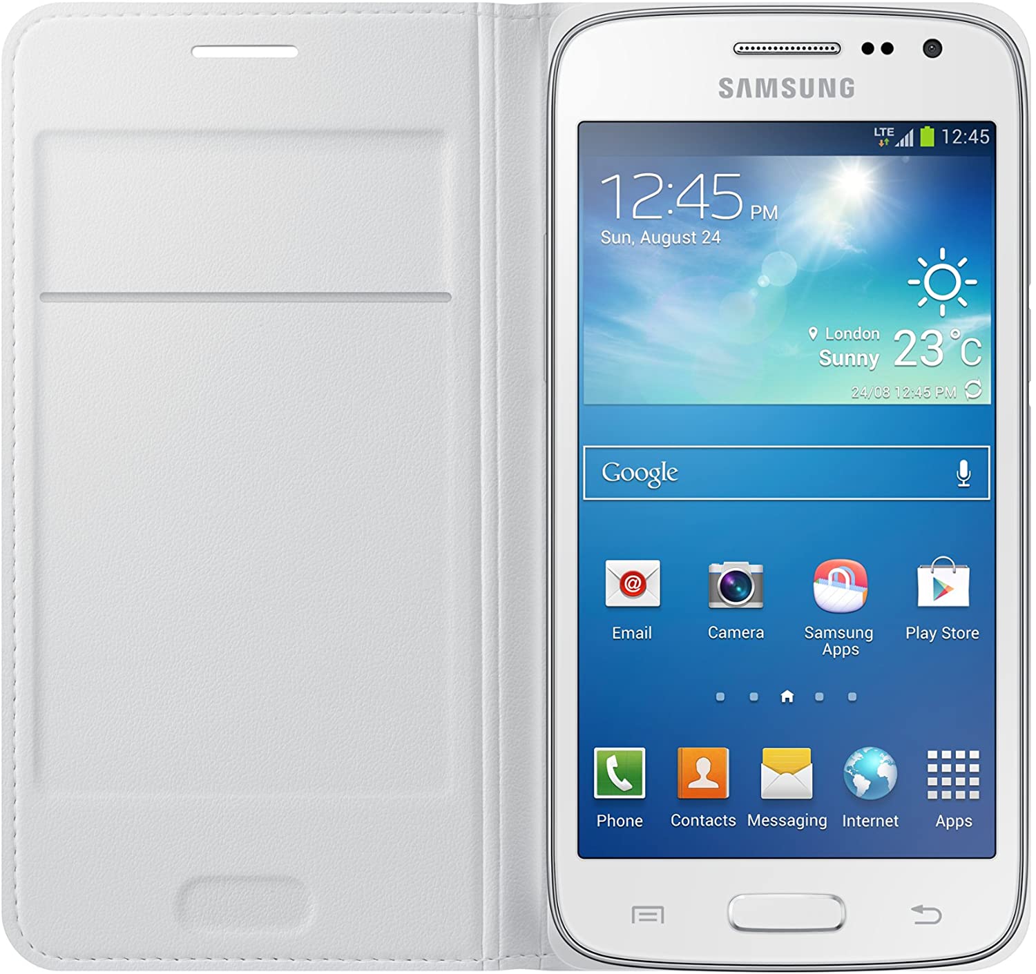 SAMSUNG ef-wg386bw Flip Case Galaxy Core 4G White