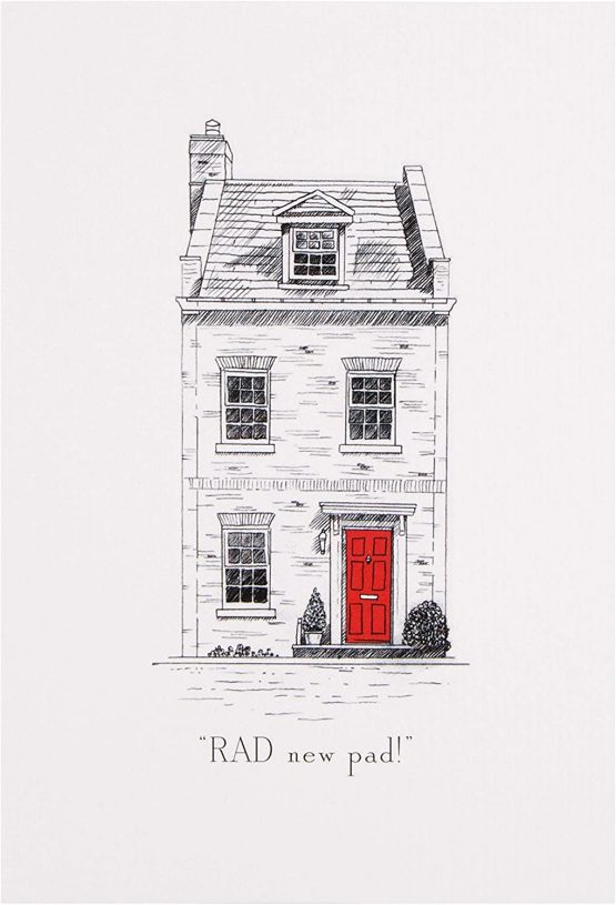 New Home Congratulations Card from The Hallmark Studio - Embossed House Design