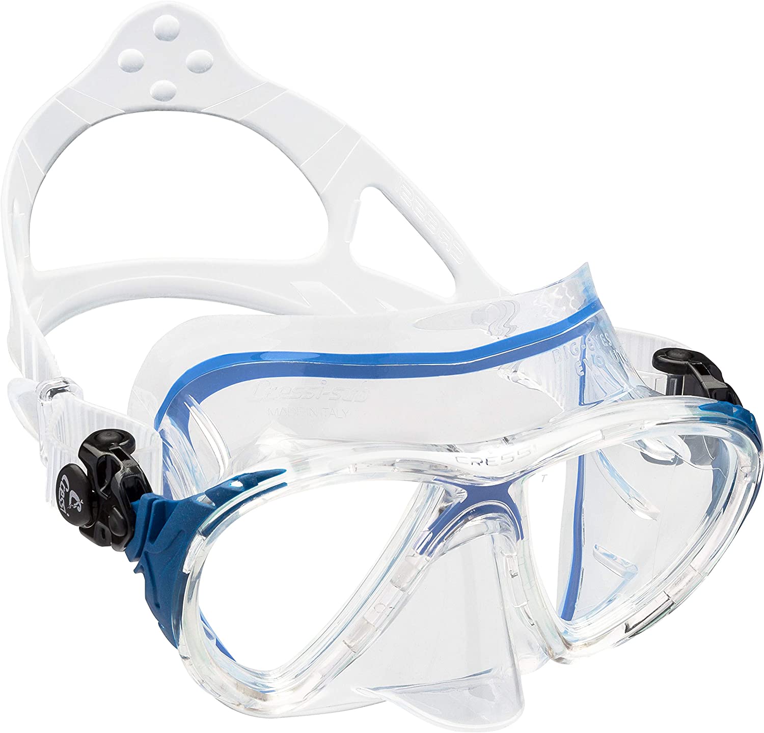 CRESSI Big Eyes Evolution & Alpha Ultra Dry, clear/blue, Clear - Blue - Image 2