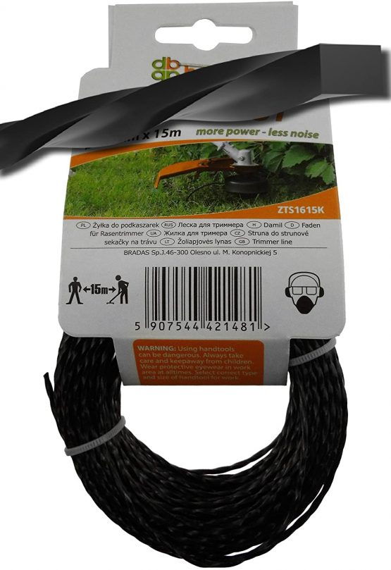 Strong TWIST strimmer/brush cutter line 15m length,less noise, (1.6mm) - Image 2