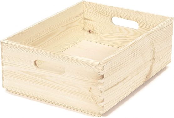 Compactor RAN6475 Customisable Pine Box, Natural, Beige, Medium