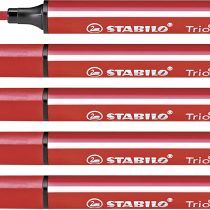 Felt Tip Pen - STABILO Trio Scribbi Box of 5 Red