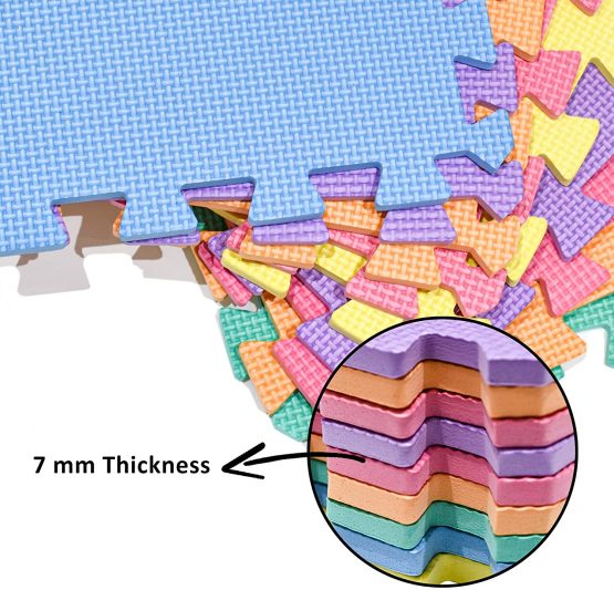 M.Y Interlocking Foam Play Mats - Thick, Multi Colour Soft EVA Baby Floor Tile Puzzle Mat - Image 2