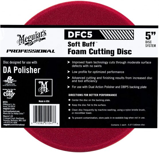 Meguiar's DFC5 5 Inch DA Foam Cutting Disc Red
