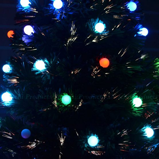 SHATCHI Berries LED Pre-Lit Fibre Optic Christmas Tree Various Multicolour Light Effects Holiday Xmas Home Decorations (2Ft/3Ft/4Ft/5Ft/6Ft), Green, 4Ft - Image 4
