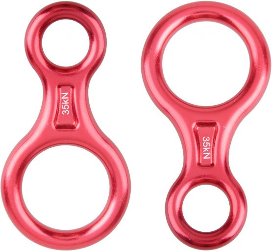 Azarxis 35KN Rappel Gear 8 Descender Heavy Duty & Large & High Strength Rappel Device Equipment for Descending, Rappelling, Belaying