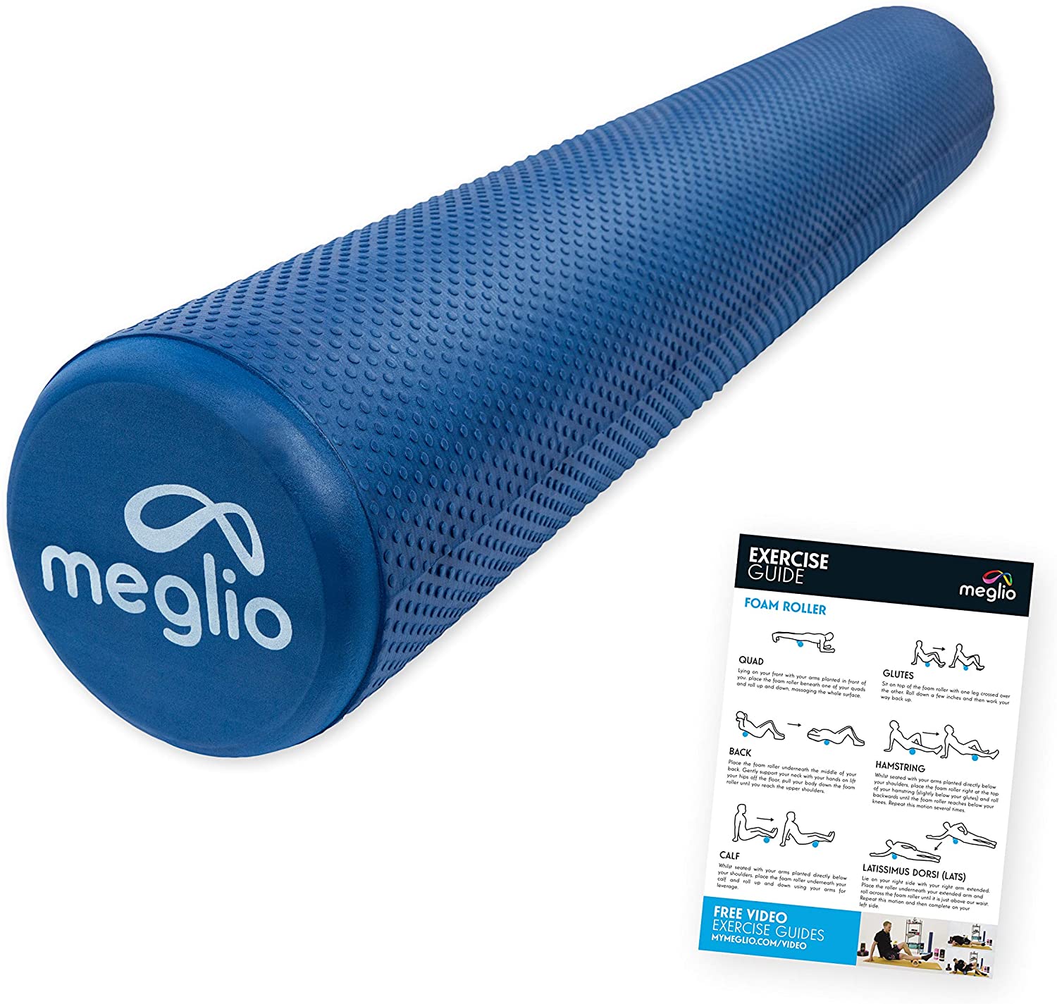 Meglio Foam Roller 90cm, Lightweight Fitness Foam roller for Deep