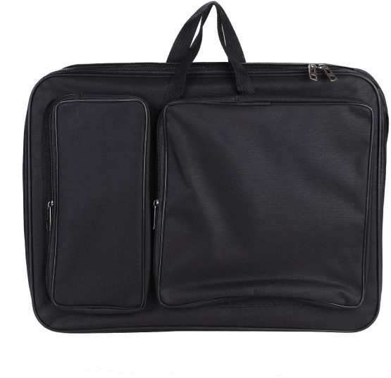 Portable Art Portfolio Case Waterproof A3 Drawing Board Bag Artwork Portfolio Carry Case Art Artist Folder Case Student Portfolio Drawing Painting Sketch Bag for Palette Paints Brushes Pencils - Image 3