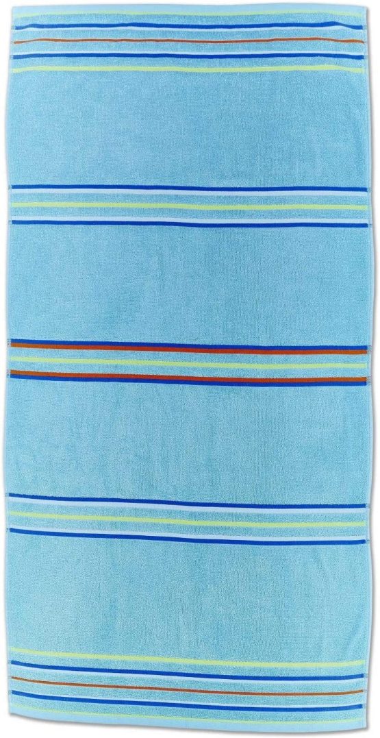 Catherine Lansfield Rainbow Pair Beach Towels Blue - Image 3