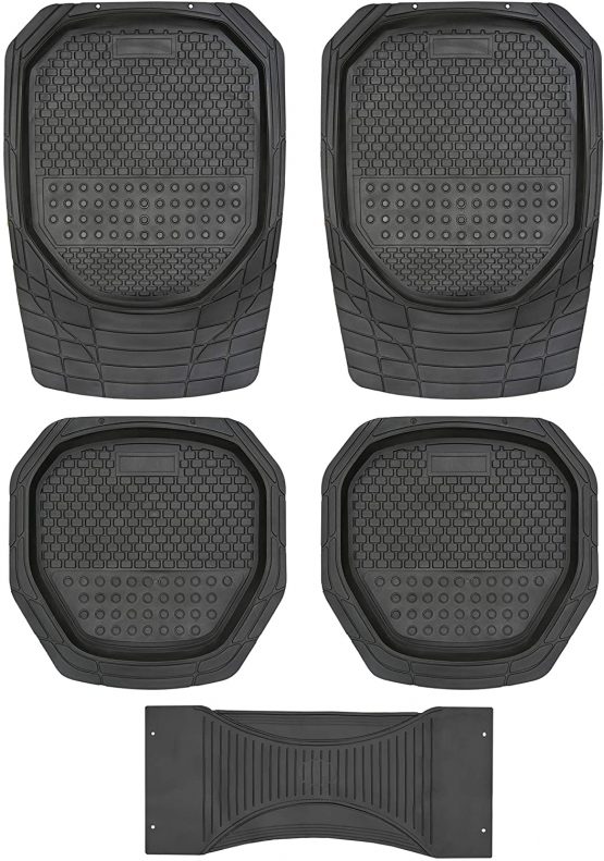 Nyxi Luxury 5 Piece Car Mat Universal Non-Slip Supper Extra Heavy Duty and Strong Rubber for Cars SUV Truck and VAN, Water Proof, All Weather - Image 3