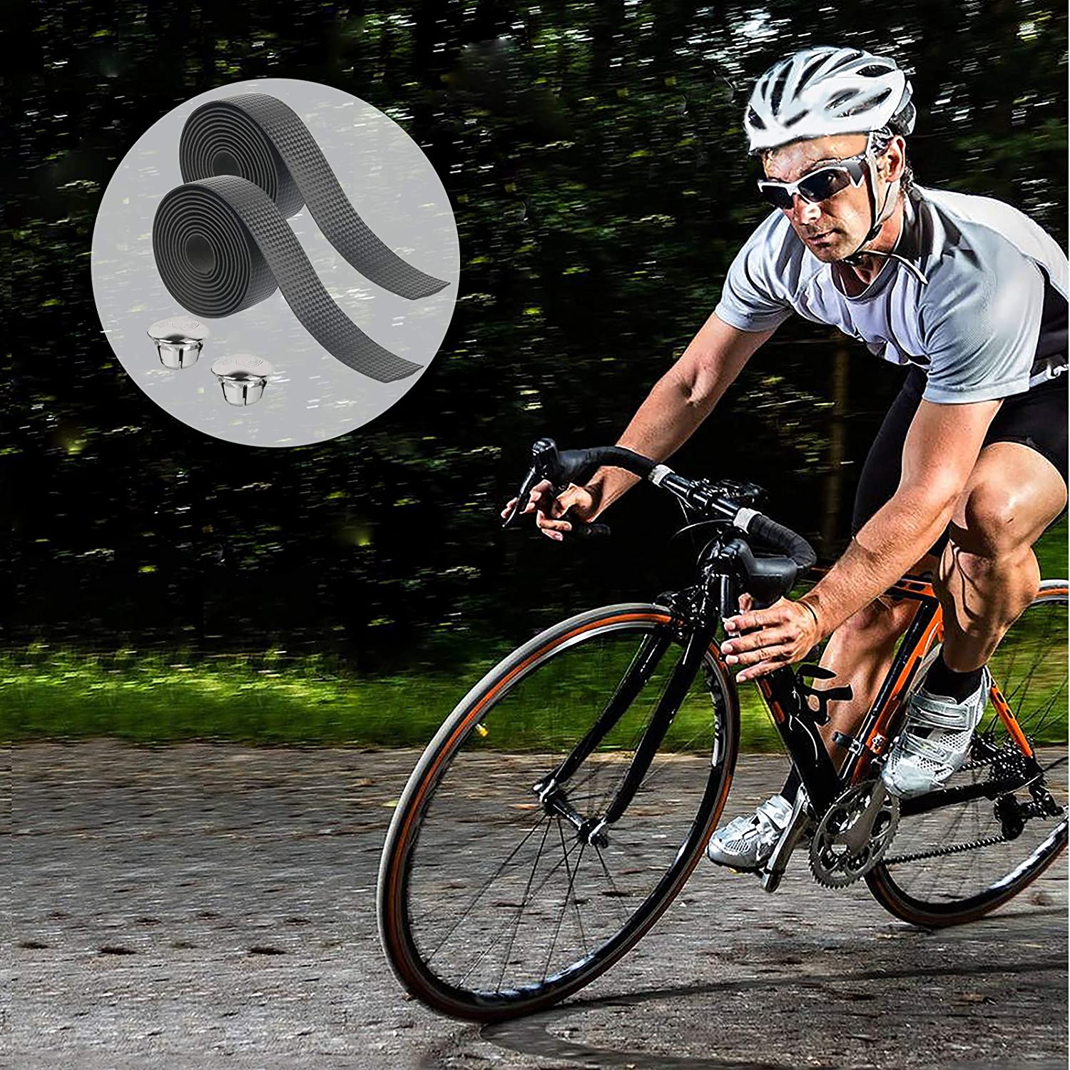 CHIFOOM 2pcs Bicycle Handlebar Tapes,Road Bike Grip Tape Cycling Handle