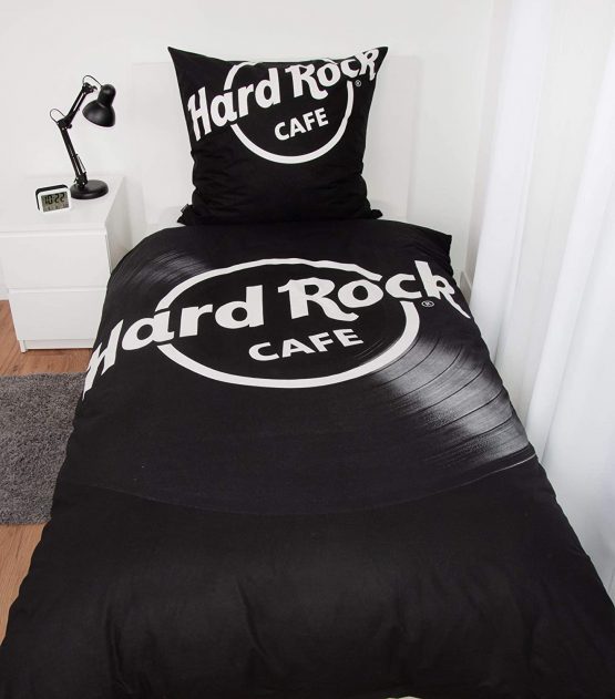 Herding Hard Rock Bedding Set, Reversible Design, Duvet Cover 135 x 200 cm, Pillow Case 80 x 80 cm, Cotton/Renforcé, Black - Image 3