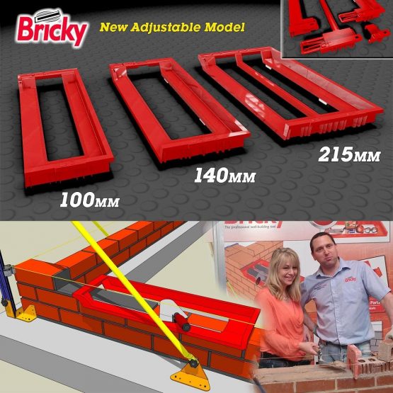 Bricky Pro - The Bricky Tool / Adjustable to build all standard wall sizes 4", 6" & 9". - Image 3