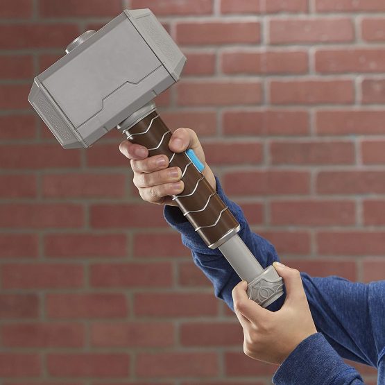 NERF Power Moves Marvel Avengers Thor Hammer Strike Hammer NERF Dart-Launching Toy for Kids Roleplay, Toys for Children Aged 5 and Up - Image 4