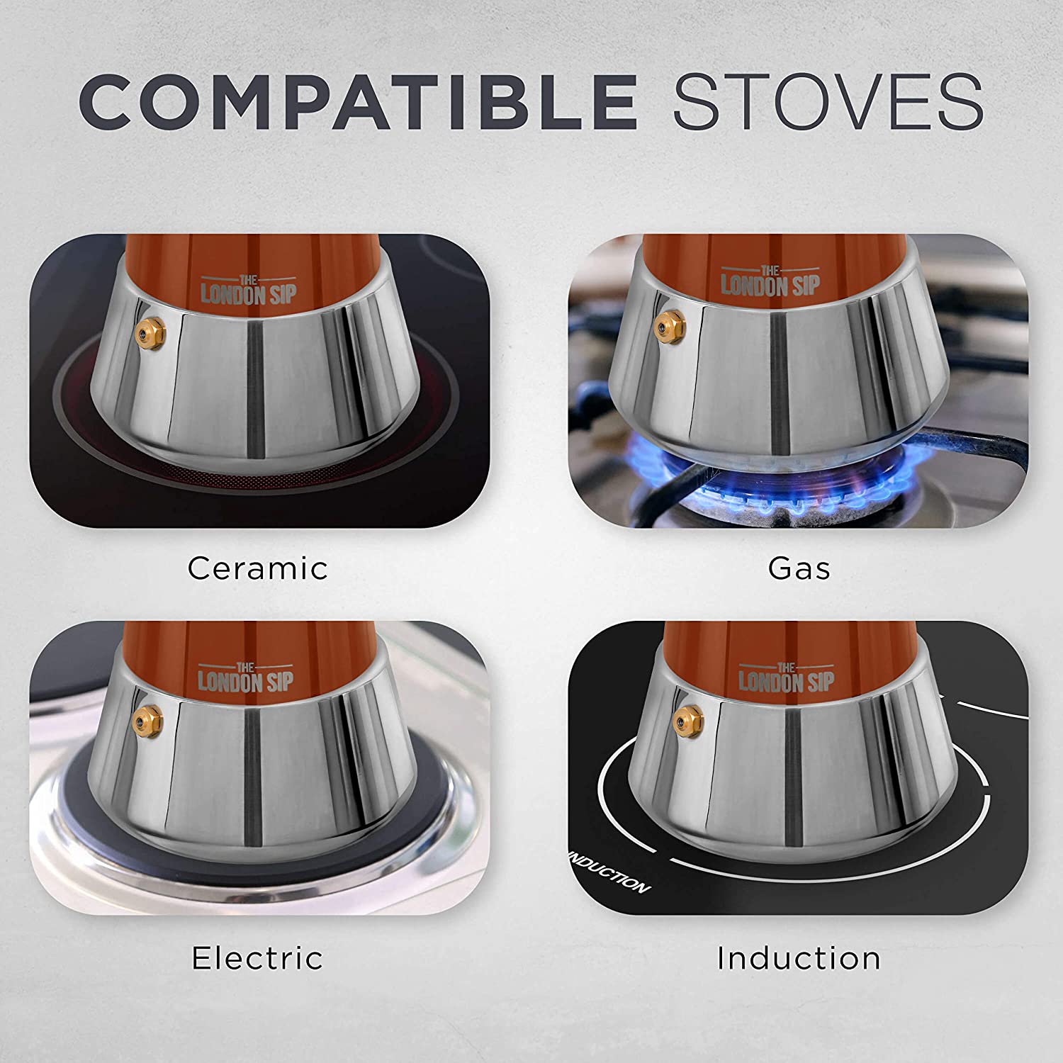 Stainless Steel Induction Stovetop Espresso Maker Make Cafe Quality Italian Style Coffee at