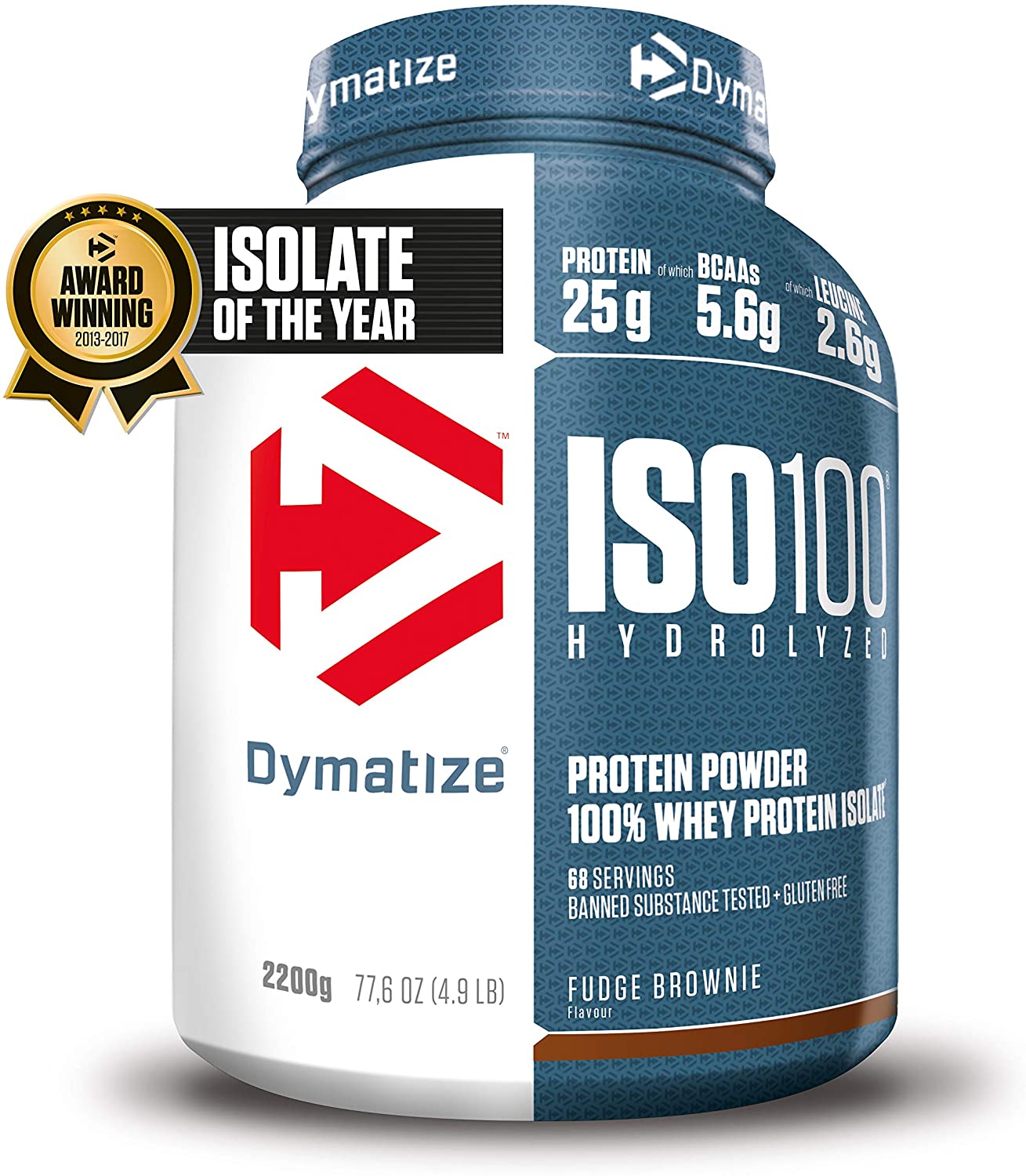 Dymatize ISO 100 Fudge Brownie 2,2 kg - Whey Protein Hydrolysat + Isolat Powder, 2.2 kg (Pack of 1) - Image 2