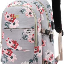 Backpack Womens, Anti Theft Business Travel Laptop Backpack with RFID Signal Blocking Pocket USB Charging Port, Water-Resistant Slim Backpack Fit 15.6 Inch Laptop Computer Work School Rucksack