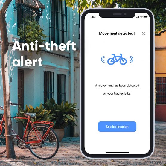 Invoxia Tracker Anti-Theft GPS, Bike Reflector with Real-Time Alerts, 3-Year Subscription Included, Up to 3 Months of Battery Life, Discreet and Light, Waterproof - Image 2