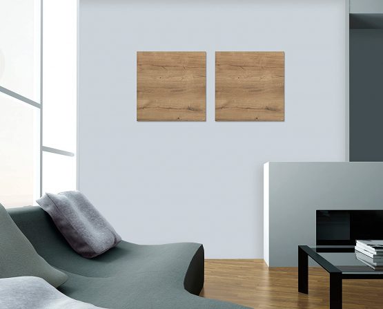 sigel GL254 Magnetic Glass Board / Magnetic Pinboard, 48 x 48 cm, design Natural Wood - Artverum - Image 3