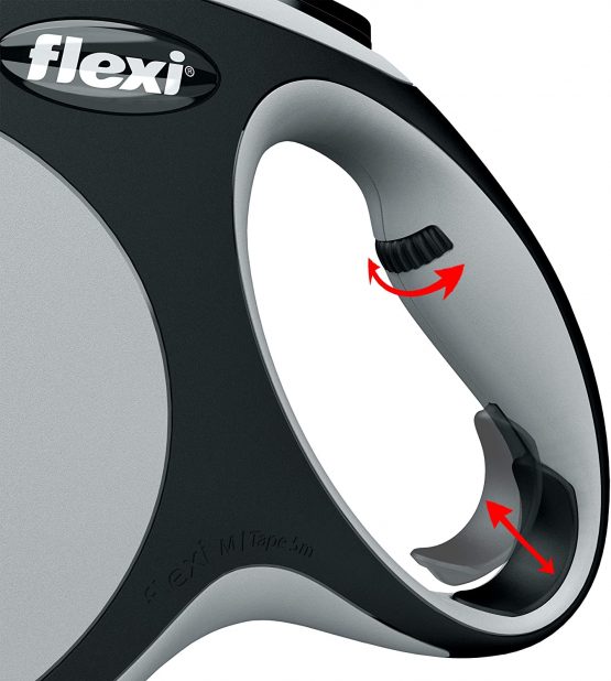 Flexi New Comfort Retractable Tape Lead, Large, 5 m, Grey - Image 4