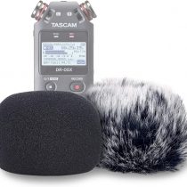 DR05X Windscreen Muff and Foam for Tascam DR-05X DR-05 Mic Recorders, DR05X Indoor Outdoor Microphone Wind Screen by YOUSHARES (2 PACK)