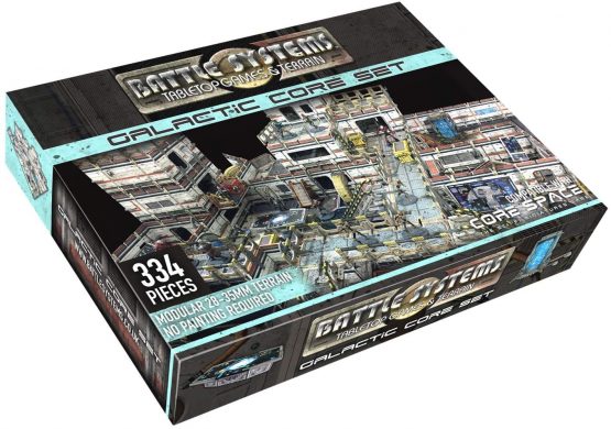 Battle Systems Sci-Fi Terrain - 28mm Modular 3D Space Terrain - Perfect for Wargaming and Roleplaying Tabletop Games - Full Colour Printed 3D 40K Multi Level Building Models (Galactic Core Set)