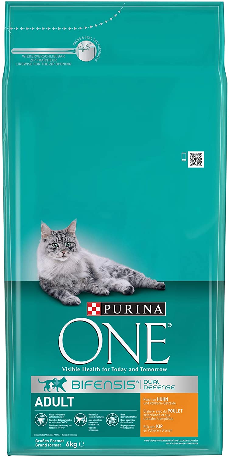 PURINA ONE BIFENSIS Adult Dry Cat Food: Rich in Chicken, Strengthens Natural Defences, for Healthy Bones Skin - Image 2