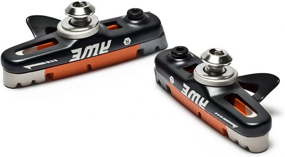 AWE® Black Cassette Road Brake Blocks Grey/Orange/White 55mm - Image 2