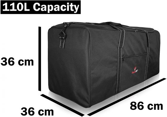 Roamlite Extra Large XXL Holdall - Very Big X-L Duffle Bags for Travel, Storage or Laundry - Polyester 86 cm 34 Inch X36cm X36cm 110 litres - Black RL34K - Image 4