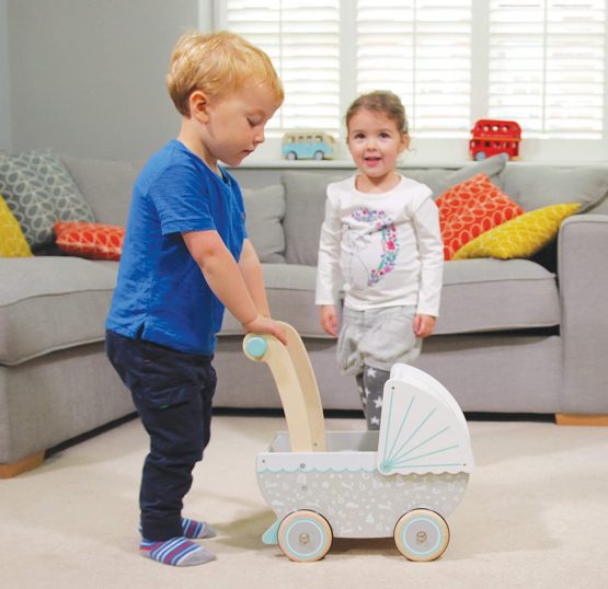 Indigo Jamm Petworth Dolls pram & furniture Designed For Children Aged 18 Months +, Neutral Colours (Petworth High Chair)| Girls & Boys Pretend Play - Image 4