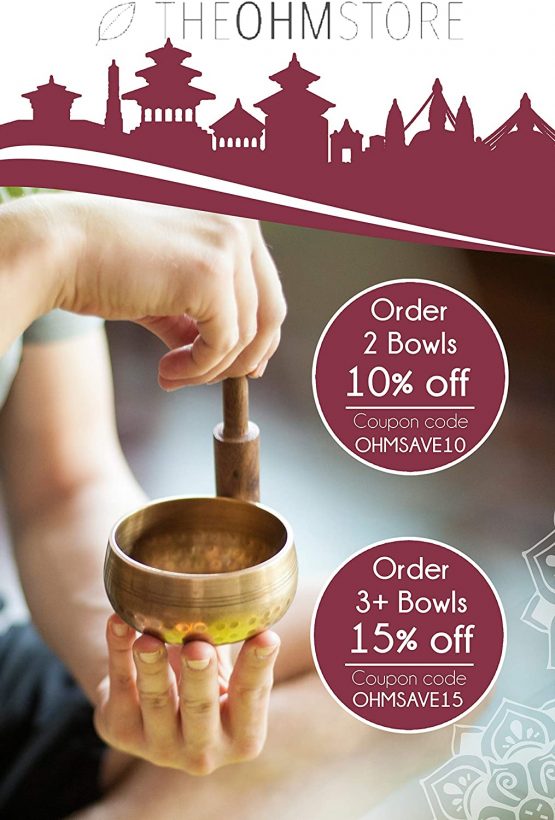 Tibetan Singing Bowl Set — Meditation Sound Bowl Handcrafted in Nepal for Healing and Mindfulness (3.5 Inch Bowl with Giftbox) - Image 3