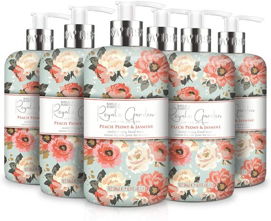 Baylis & Harding Royale Garden Peach Peony & Jasmine, 500 ml Hand Wash, Pack of 6