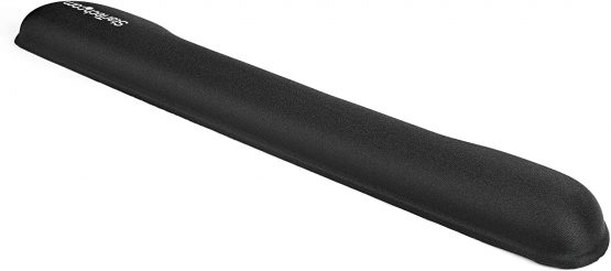 StarTech Foam Keyboard Wrist Rest for Ergonomic Typing Support - Padded Non-Slip Keyboard Cushion - Laptop or Desktop Computer Keyboard Wrist, Hand & Arm Rest - Soft Black Nylon Rest Pad (WRSTRST) - Image 2