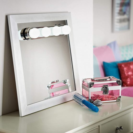 Global Gizmos 45709 LED Vanity Mirror Lights / Hollywood Style Makeup Mirror Lights / Suction Cups To Attach To Any Mirror / Battery Operated & Cordless / 30cm Length - Image 2