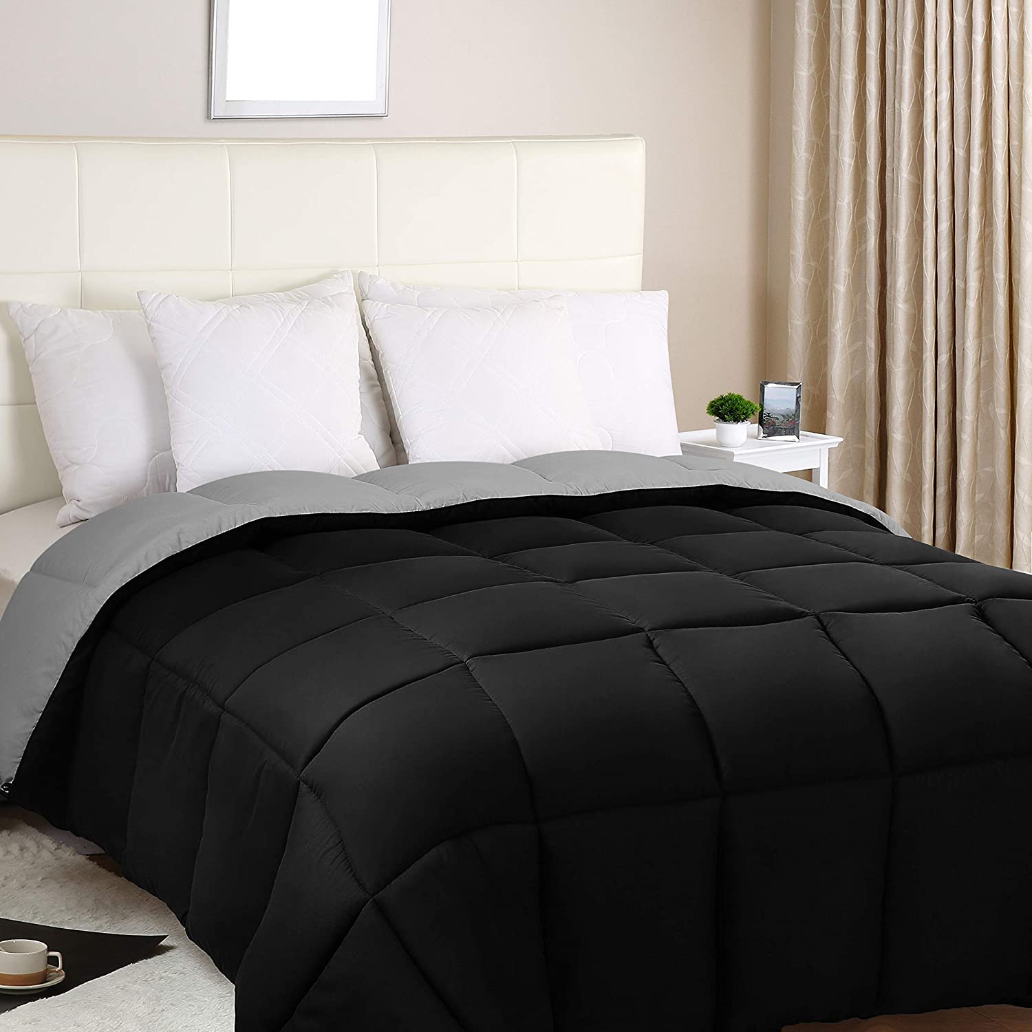 Utopia Bedding Down Alternative Reversible Comforter 10.5 Tog Duvet Insert Microfiber Box Stitched 230 x 260 cm, (Super King - Image 3