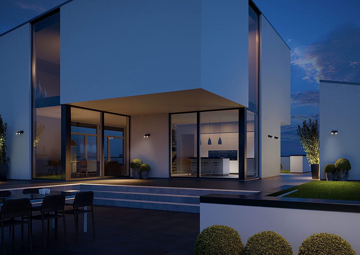 Steinel Spotlight Spot DUO SC Anthracite, 2x 90° Motion Detector, Including 2 LED Bulbs, via App, Aluminium, 14.6 W - Image 4