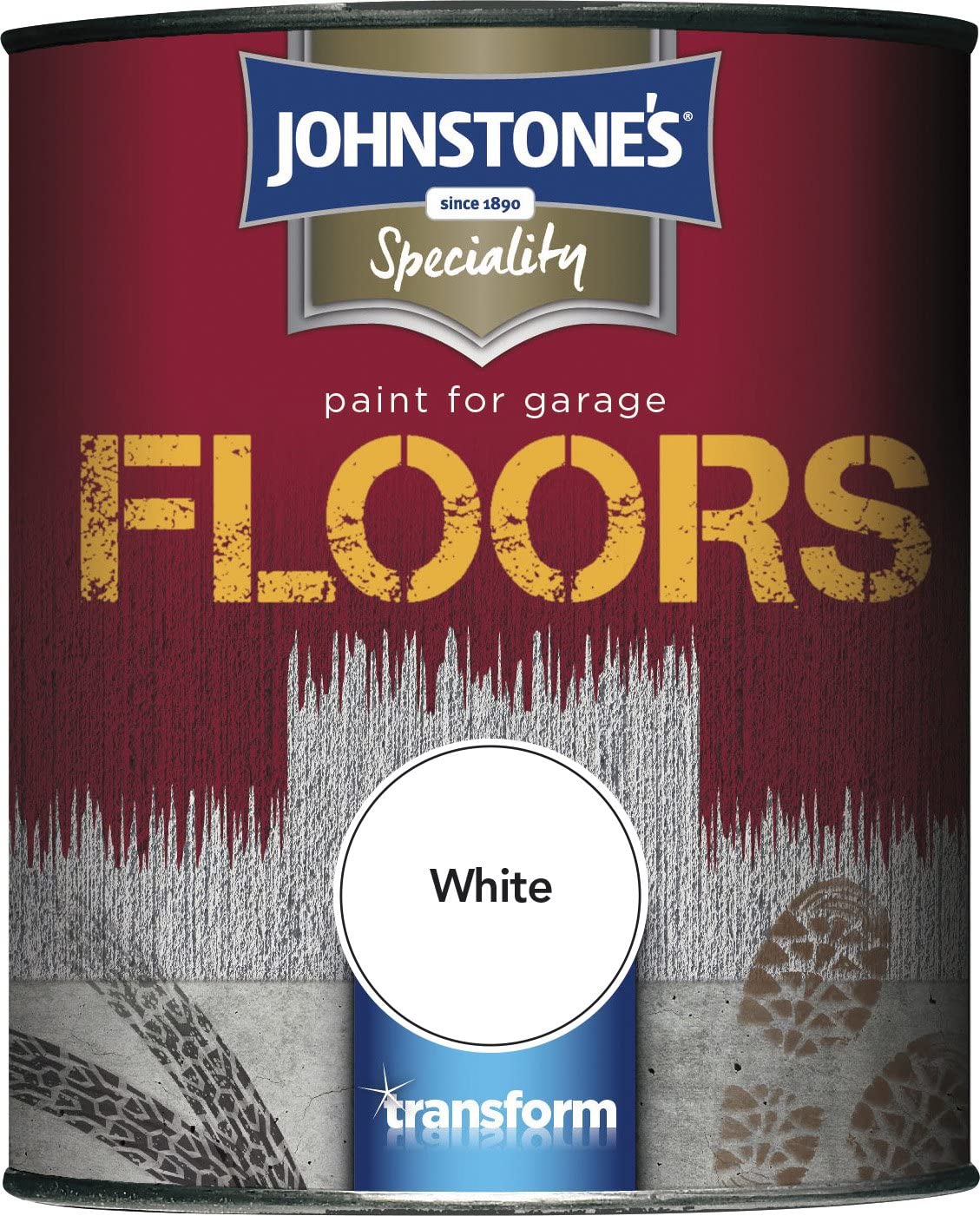 Johnstone's Garage Floor Paint - White 2.5L, 2.5 l (Pack of 1)