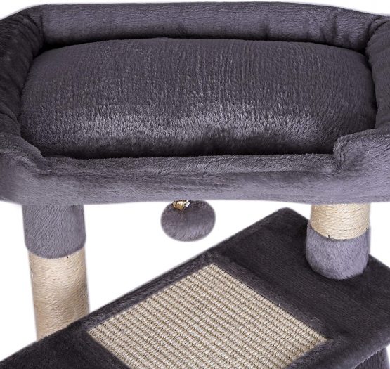 dibea KB00736 Cat Scratching Post Height 75 cm Dark Grey - Image 4