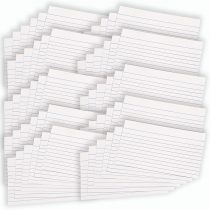 [1000 Pack] Revision Cards 5x3 White Record Cards FlashCards Ruled (5"x 3") 127mm x 76mm Blank Flash Cards Index Cards
