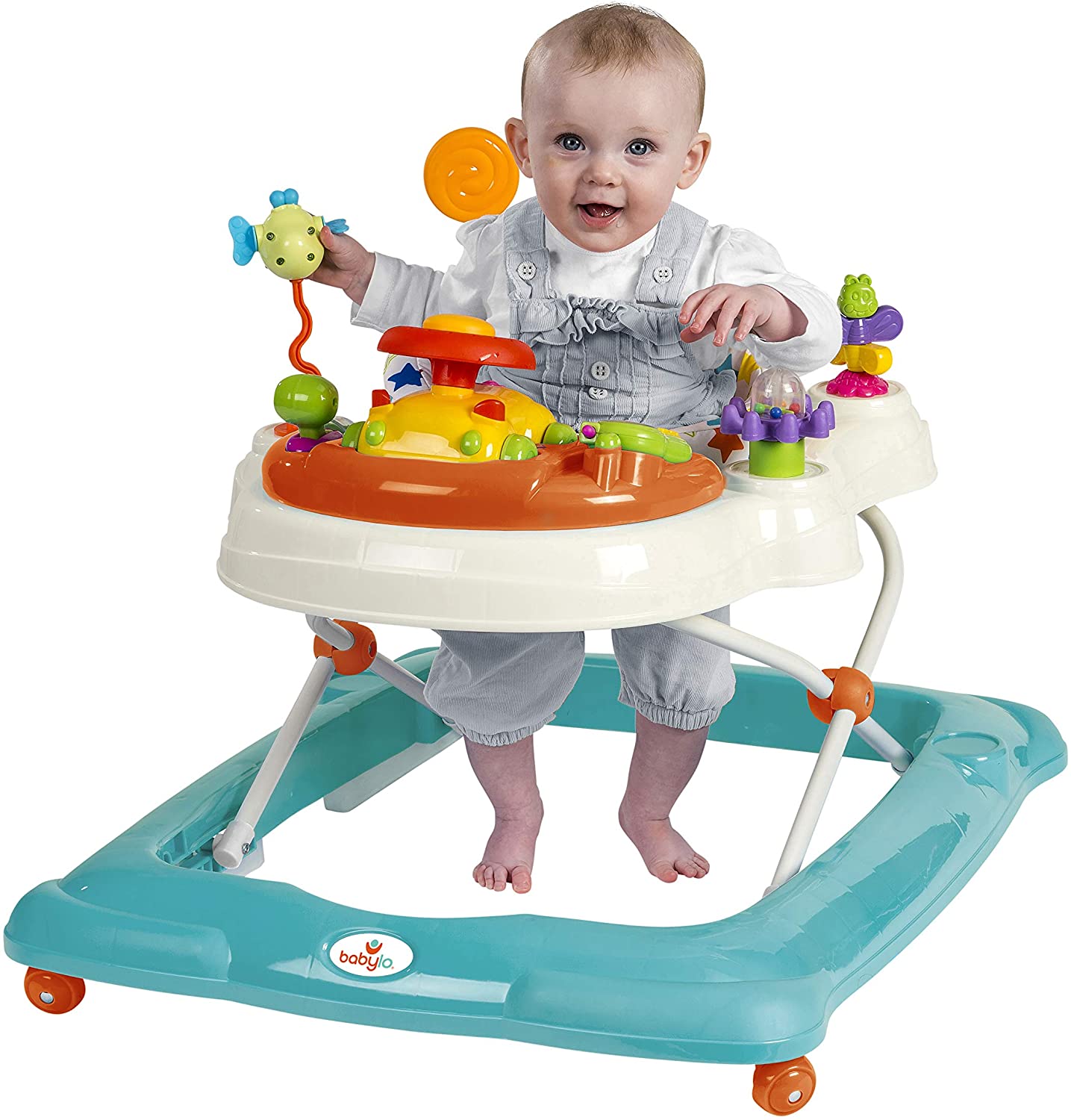 Babylo Twist About Baby Walker with Activities and Electronic Games, Height Adjustable and 120 Degree Padded Swivel seat - Image 2
