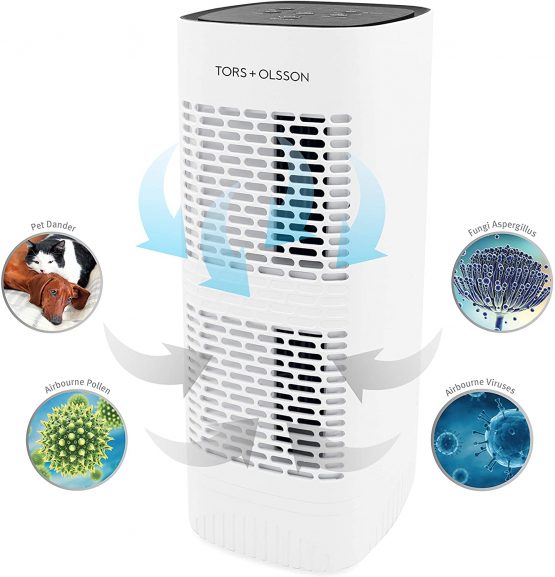 Tors & Olsson Air Purifier with HEPA and Carbon Filters / Home and Office Use / Helps Relieve Allergies & Improves Sleep Quality / Optional Replacement Filters (T31 2 Stage Air Purifier) - Image 2