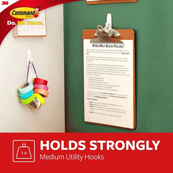 3M 17001CS Command Hooks, Multi-Colour, 3.17 x 9.9 x 17.14 cm - Image 3