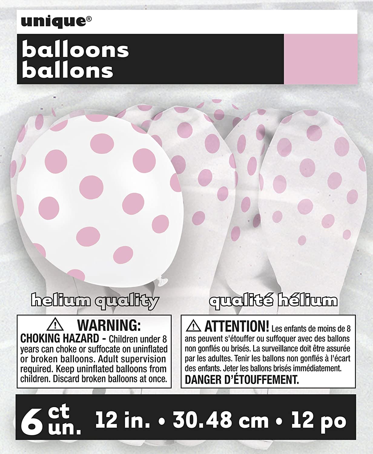 Lovely Pink Dotted Latex Balloons (30cm) Pack of 6 - Perfect for Celebrations and Parties - Image 2