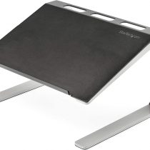 StarTech Adjustable Laptop Stand - Heavy Duty Steel & Aluminum - 3 Height Settings - Tilted - Ergonomic Laptop Riser for Desk (LTSTND)