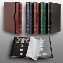 Prophila stockbook 60 black sides padded with slipcase red