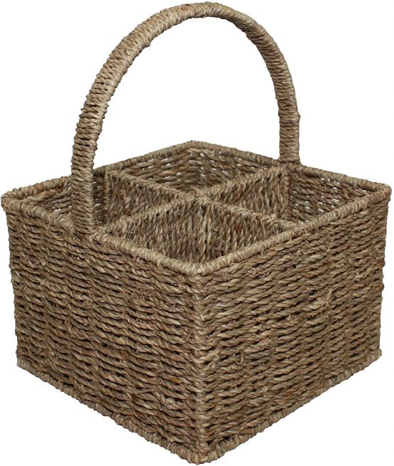Seagrass Bottle Wine Drinks Gift Basket Holder Carrier (4 Bottle) PS60