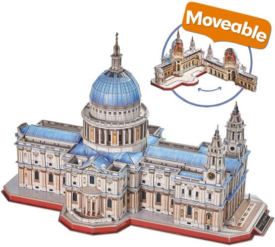 CubicFun 3D Jigsaw Puzzles for Adults 643 Pieces Architecture with Interior Views Model Kits for Adults Build UK London Classical Architecture St. Paul's Cathedral, Hard Puzzles Gifts for Women, Men