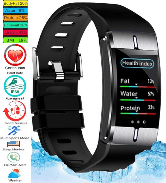 N3 ZELEK Smart Watch Blood Pressure Monitor Fitness Tracker BMI BODY FAT Rate VER 2021 STRONG BATTERY Waterproof IP68 50m Heart Rate Monitor Activity Tracker for Women Sleep Monitor Women Unisex Watch